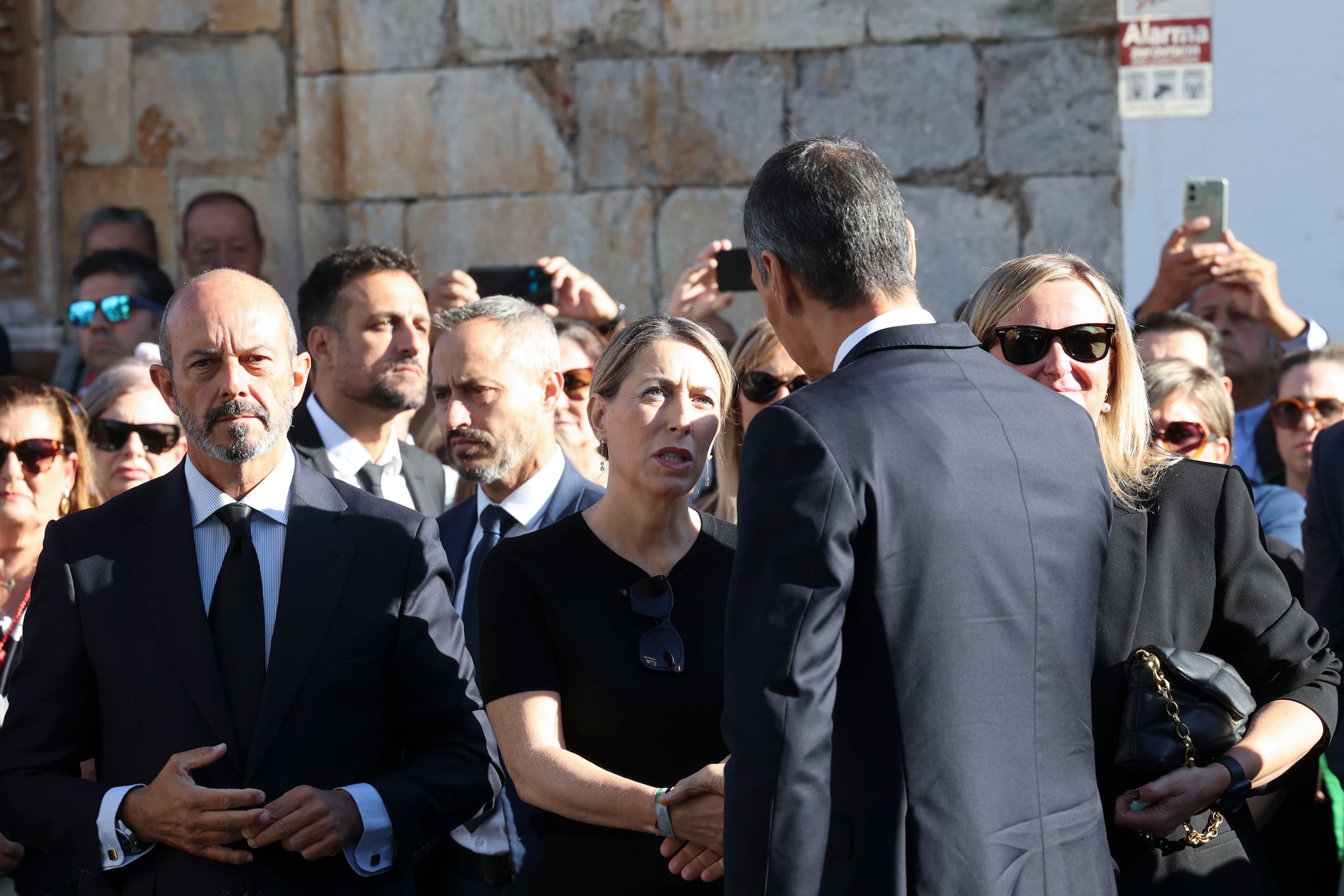 Pedro Sánchez y María Guardiola, en Olivenza