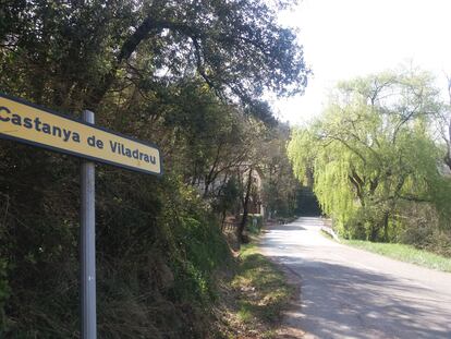 La carretera a Viladrau, en el tramo del restaurante La Barita.