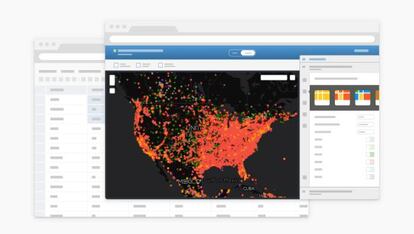 Uno de los mapas que ofrece CartoDB.