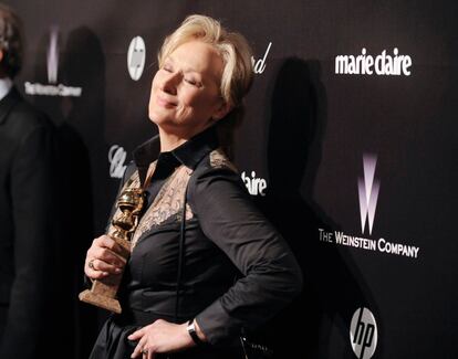 Meryl Streep se ha hecho con su octavo Globo de Oro por su papel de Margaret Thatcher en <i>La dama de hierro</i>. La actriz aspiró a 26 candidaturas a lo largo de su carrera.