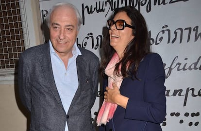 Françoise Bettencourt Meyers con su marido Jean Pierre Meyers en París en 2011.