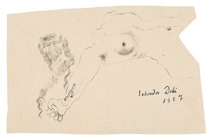Torso femenino desnudo, de Salvador Dalí.
 