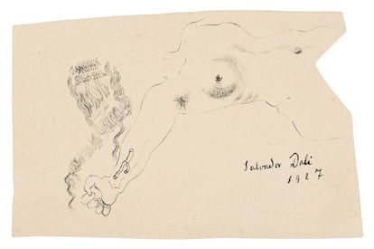 Torso femenino desnudo, de Salvador Dalí.
