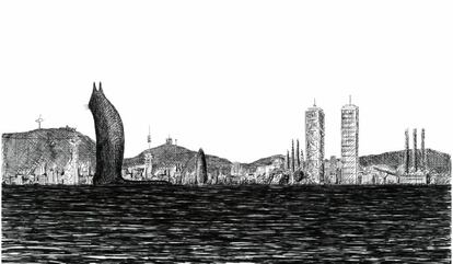 Una de las ilustraciones de 'BCN.Gat'.