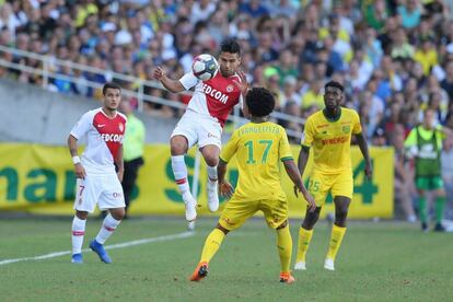 Falcao, en un partido del Mónaco ante el Nantes de la Ligue 1.