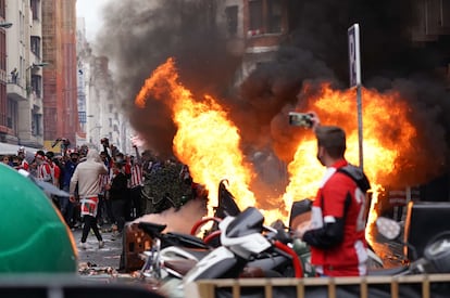 Disturbios en Bilbao este sábado antes de la final de la Copa del Rey.