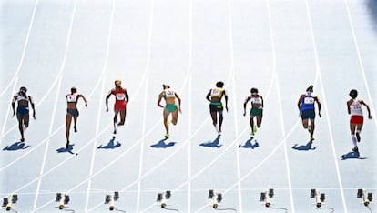 Prueba de los 100m femeninos.