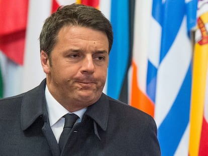 Matteo Renzi este viernes en Bruselas.