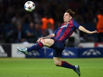 Lionel Messi del FC Barcelona en la final de la Champions League frente a la Juventus