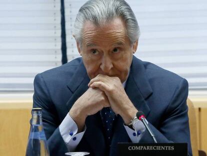 Miguel Blesa, expresidente de Caja Madrid en la Comisi&oacute;n de Corrupci&oacute;n de la Asamblea de Madrid.
