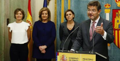 Catalá, durante el acto de renovación al frente del ministerio.