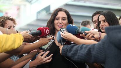 La presidenta de la Comunidad de Madrid, Isabel Díaz Ayuso. 