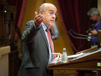 El conseller de Salut, Boi Ruiz, al Parlament.