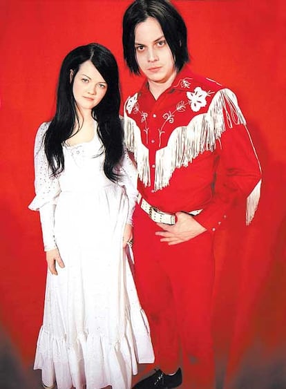 Meg White y Jack White, componentes del grupo musical The White Stripes.