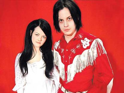 Meg White y Jack White, componentes del grupo musical The White Stripes.