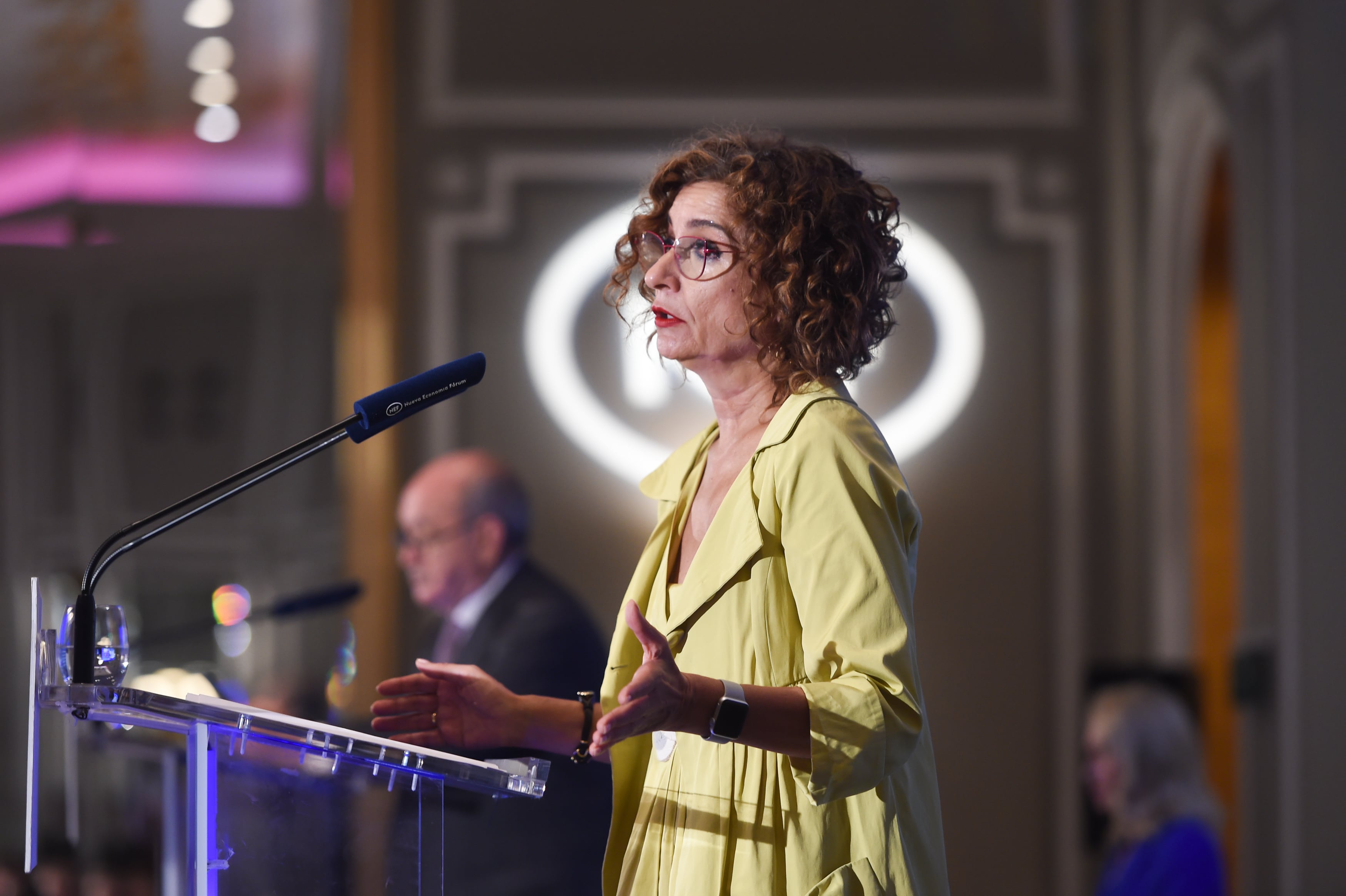 La vicepresidenta del Gobierno y ministra de Hacienda, María Jesús Montero, este jueves en Madrid. 