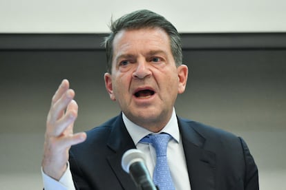 Emilio Romano, presidente de la Asociación de Bancos de México este miércoles.