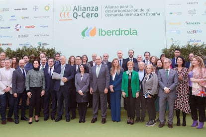 Más de 40 empresas inauguran la Alianza Q-Cero en la sede de Iberdrola en Madrid el 24 de enero, 2024.