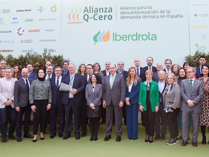 Más de 40 empresas inauguran la Alianza Q-Cero en la sede de Iberdrola en Madrid el 24 de enero, 2024.