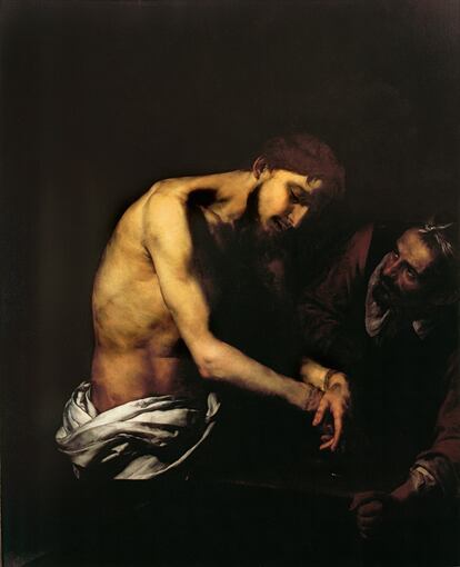 Npoles alberga este <i>Cristo flagelado</i>, pintado en 1617. El pintor espa?ol tuvo como su gran influencia el milans Caravaggio, a quien probablemente no conoci pero s vio sus obras.