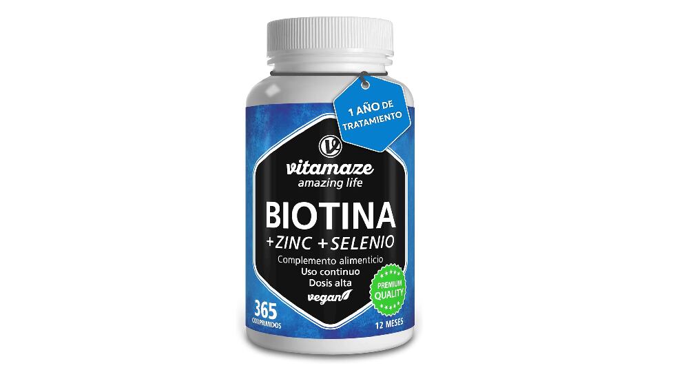 La biotina también se conoce como vitamina B7 o vitamina H para el cabello. VITAMAZE.