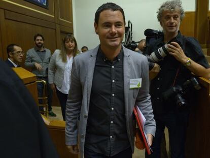 Hasier Arraiz, en el Parlamento vasco,