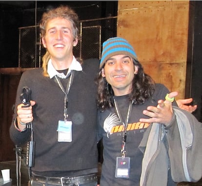 El fundador de Signal, Moxie Marlinspike (izquierda), con el hoy director de la Unidad Global de Consumo Digital de Telefónica, Chema Alonso, en una imagen de 2009.