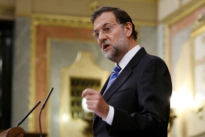 Rajoy interviene ante el hemiciclo