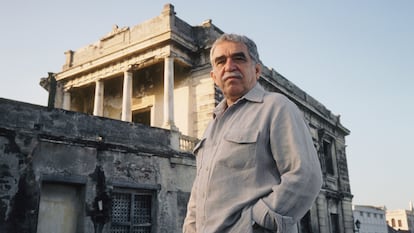 Gabriel García Márquez retratado en Cartagena, en 1991. 
