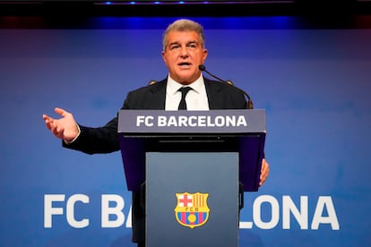 El presidente del FC Barcelona, Joan Laporta, en una foto de archivo.