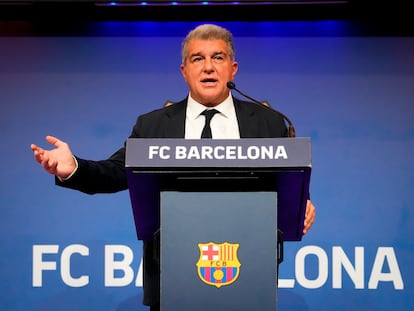 El presidente del FC Barcelona, Joan Laporta, en una imagen de archivo.