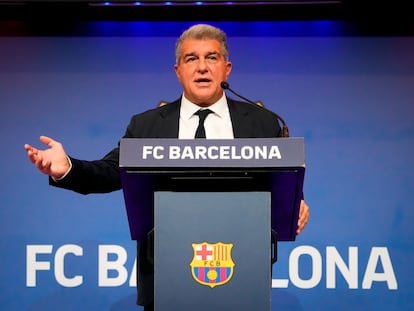 El presidente del FC Barcelona, Joan Laporta, en una foto de archivo.