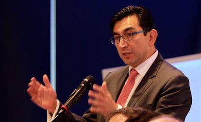 El ministro colombiano de TIC, Diego Molano, durante su intervención