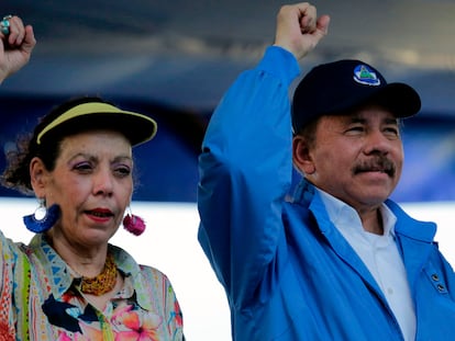 Rosario Murillo y Daniel Ortega en Managua, en agosto de 2018.