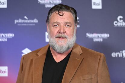 Russell Crowe este febrero en el Festival de San Remo.