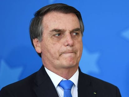 O presidente Bolsonaro no dia 28, no Palácio do Planalto.