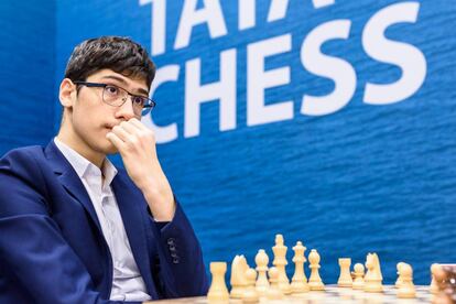 Alireza Firouzja, durante el torneo Tata de 2020 en Wijk aan Zee (Países Bajos)