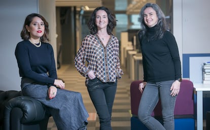 Desde la izquierda, Eugenia de la Torriente, Maribel Marín, y Guiomar del Ser.