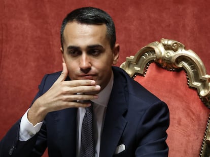 Luigi Di Maio, ministro de Exteriores de Italia, ayer en el Senado.