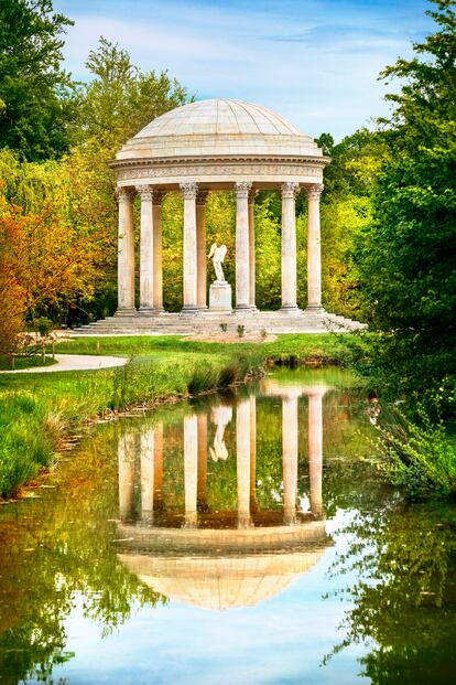 El Templo del Amor, un cenador de estilo clásico en la zona de jardines del Petit Trianon. 