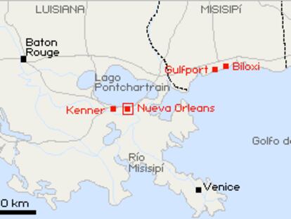 Zonas afectadas por el huracán