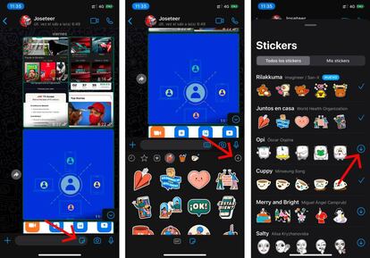 Instalar stickers de WhatsApp.