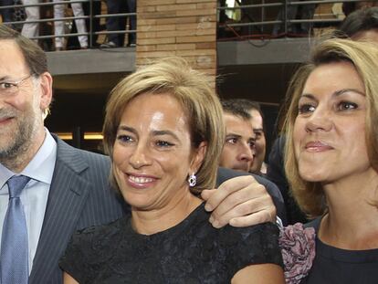 Monago, Rajoy, la esposa de Monago y Cospedal