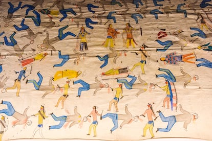 Sioux depiction of the Battle of Little Bighorn.