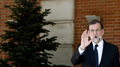 El presidente del Gobierno, Mariano Rajoy, el pasado 10 de mayo en el Palacio de la Moncloa. 