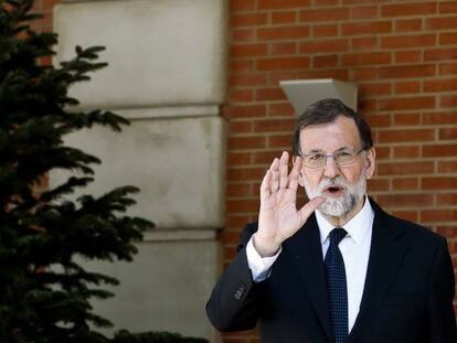 El presidente del Gobierno, Mariano Rajoy, el pasado 10 de mayo en el Palacio de la Moncloa. 