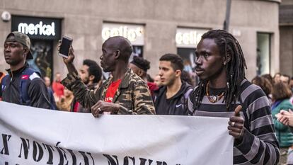 Manifestación antirracista en Barcelona en 2018.