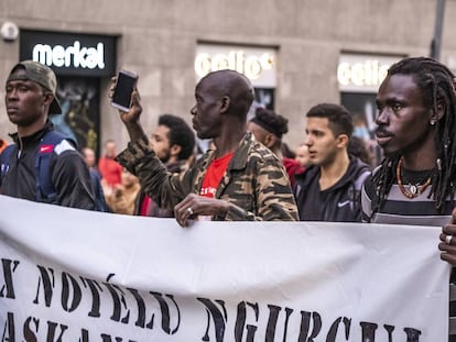 Manifestación antirracista en Barcelona en 2018.