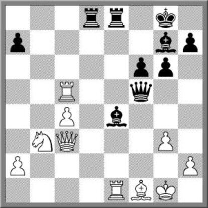 Posición tras 33 Txc5.