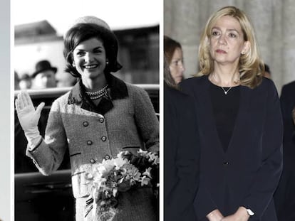 De izquierda a derecha: Melania Trump, Jackeline Kennedy y la infanta Cristina.